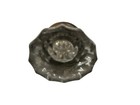 Antique Crystal Glass And Brass 12 Point Victorian Door Knob Replacement 