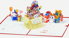 3d Pop Up Child s Birthday Greeting Card  Env   Note    Seal Lots Of Cats In Box