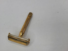 Vintage Gillette Gold Tone Safety Razor Made In Usa 