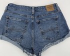 Denizen From Levi s Women s Medium Wash Blue High Rise Cut Off Distressed Shorts