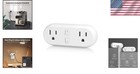 Dual Socket Smart Plug With Timer   Remote Control - Works With Alexa   Google