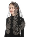 Mantilla Veils For Church Catholic  Triangle Black Gold Seven Sorrows Sacred    