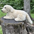 Fao Schwarz Golden Retriever Puppy Dog Plush 16in Lying Stuffed Animal