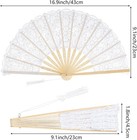 Lace Handheld Folding Fan Bamboo Silk Hand Held Fan Chinese Japanese Decorative 
