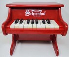 Vintage Wooden Schoenhut Red Children s 18 Key Starter Piano Works Great