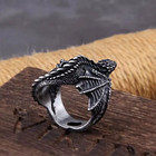 Viking Dragon Ring Stainless Steel Gothic Norse Jewelry
