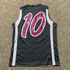 Badger Sports Whitney Lady Tigers Basketball Jersey  10 Sz m New Gray white pink