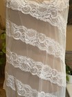 Vintage Victoria   s Secret Mesh Lace   Floral Large Adjustable Straps Slip Dress