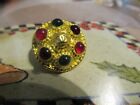 Chanel  1 Red Green  Color Gold Tone 20mm Button This Is For 1