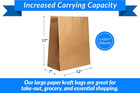 Paper Grocery Bags  125 Pcs Bulk   12x7x17  70 Lbs Basis  Extra Heavy Duty   Bro