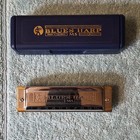 Hohner Blues Harp Ms Diatonic Harmonica Key Of C Wood metal W  Case