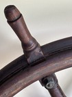 Authentic 1800s Whaling Ships Wheel Huge 49 1 2     Marine Nautical Copper Teak