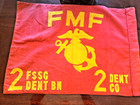 Vietnam Era Usmc Marine Corps Guidon Fmf 2 Fssg Dent Bn 2 Dent Co Fleet Force