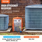 Vevor Refrigerant Recovery Machine 1hp Dual Cylinder Ac Hvac Recycling Tool