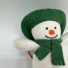 Rare Eden The Snowman 4    Plush Christmas Ornament Raymond Briggs Green Hat Scarf