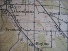 Original 1914 Map Multnomah   Clackamas Counties Oregon Electric Railway Gresham