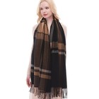 Cozy Plaid Scarf For Women - Warm Pashmina Wrap For Fall   Winter Cold Weather