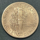 1944 10c Mercury Dime - 90  Silver - Great Looking Coin With Original Luster