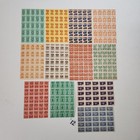 300 Savings Stamps 12 Different Sheets Of 25 Red Yellow Blue Green Stamps O12