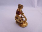 Rare Antique Brass Figural Miniature Microscope Stan Hope Buildings Bridges