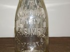 Vintage Was Walker Hill Dairy A  Simpson 1 Pint  Milk Bottle