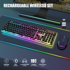 K10 Wireless Gaming Keyboard And Mouse Combo  Rgb Backlight Rechargeable 3800   