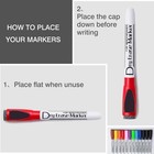 Magnetic Dry Erase Markers With Eraser Low Odor Fine Tip Whiteboard Pens Pack
