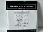 Stampin    Up  Thoughtful Moments Hybrid Embossing Folder   Dies   Celebrate Hello