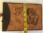 Yellowstone Park Leather Front Snap Shots Unused Paper Pages Vintage Album Book