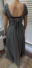 Mother Of The Bride Womens 8 Grey V-neck Floor Length Gown 36  B  28  W  45  L
