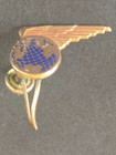 Vintage Pan Am Airlines 10kt Gold Purser-flight Attendant Stewardess Earrings