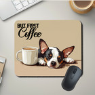 Rat Terrier Mouse Pad But First Coffee Mousepad Dog Office Desk Mat Handmade