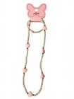 Mint Kid Jewelry White Pearl Beaded Light Pink Heart Charm Necklace Bracelet Set