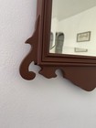 Vintage The Bombay Company Chippendale Mahogany Beveled Mirror 18 1 2  X 12 