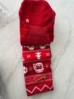 Nike Elite Basketball Crew Socks Christmas Holiday Red  men L Sz 8-12  Sx7866