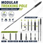 106cm Tactical Survival Walking Stick Adjustable Trekking Hiking Pole Camp Gear
