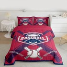Erosebridal Baseball Comforter Twin - Sports Fans Bedding Set Kids Boys Ball