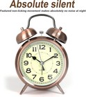 Super Loud Alarm Clock For Heavy Sleepers Adults twin Bell Retro 4 Inch Silent
