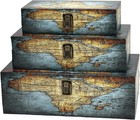 Wood Storage Box Set Of 3  Vintage Decorative Nesting Boxes Wooden Treasure S   