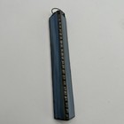 Vintage Blue Stained Glass Large Handmade Triangular Kaleidoscope 8    - No Marble