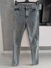 Gucci Mystic Eye Gray Blue Denim Back Logo Skinny Jeans Pants 502797 Sz 26