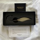 Mikimoto Silver Metal Leaf Bookmark With Pearl Elegant Design Collector s Gift