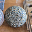 Antique Victorian Deco Salvage Lot Of Door Knobs  Plates  Latch  Eastlake  Glass