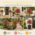 Artificial Violet Flowers With Ground Spike Fake Plants Garden Patio Yard Decor