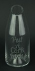 Clear Glass Bottle Carafe Decorative Wine Cork Holder