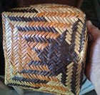 Older Cherokee  Double Weave River Cane Basket Wow 