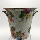 Mackenzie Childs      Flower Market Ice Bucket Brass Handles Retired Beautiful