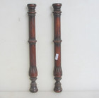 Victorian Carved Wooden Columns Old Wood Mounts Clock Antique Vintage 15 h