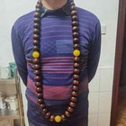 30mm 54 Beads Natural Wood Necklace Shaolin Temple Monks Buddha Kung Fu Rosary