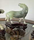 Vintage Hand Carved Jade Stone Sculpture With Custom Base 4   